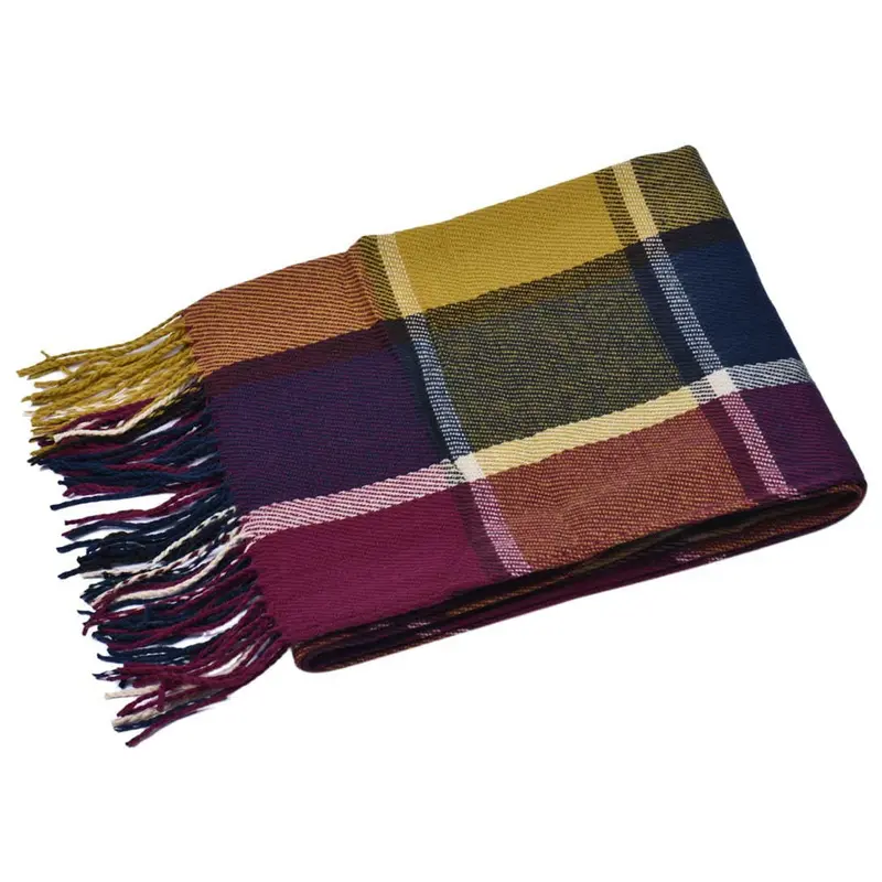 S Women Warm Plaids Pashmina Long Shawl Wrap Soft Scarves Echarpe Scarf Luxury 2
