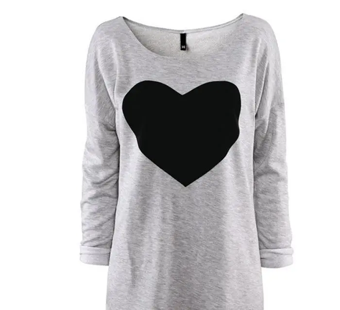 S Xl Women Love Heart Printed Half Sleeved Round Neck Casual Shirt Teast 4