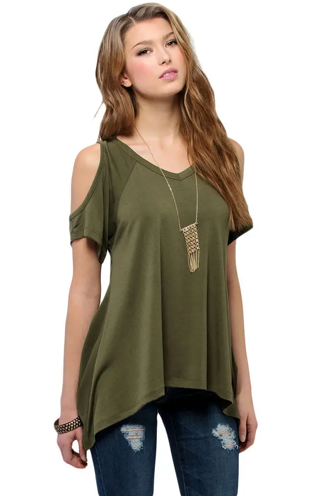 S-Xxl Black Off The Shoulder Tops For Casual T Shirt Plus Size Hollow Out Large Size Loose 8