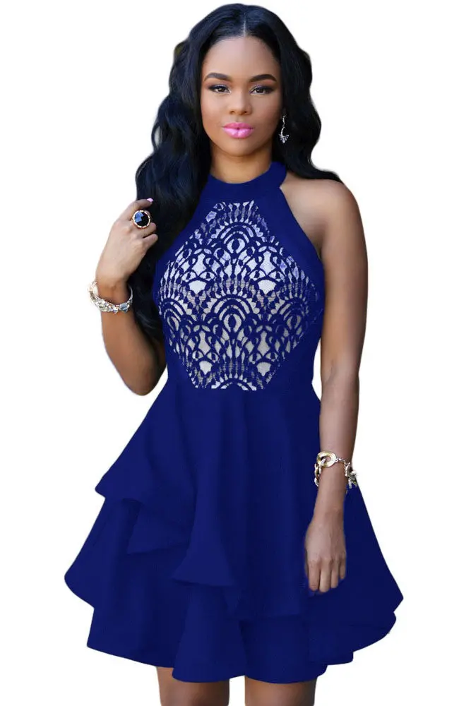 S-Xxl Lace Top Cascading Design Off Shoulder Peplum Dress Short Formal Dress For Party Evening Vestido De Festa 22477 7