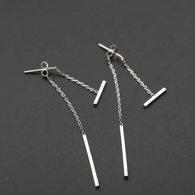 S925 Silver Simple T Bar Stud Earrings Wedding Gift Syed089 1
