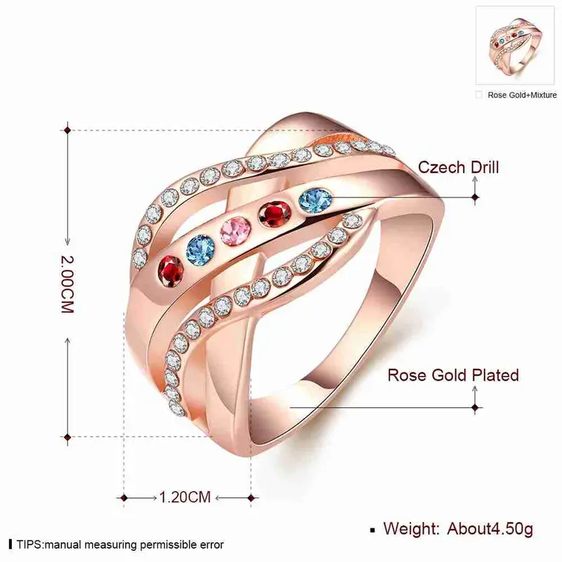 Sale 18K Gold Plated Rings For Men Cross Pattern Inlaid Crystal Opal Jewelry European Style 3