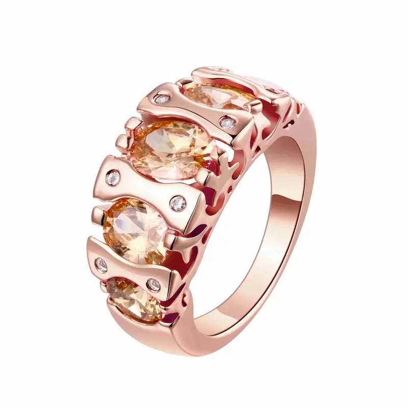 Sale 18K Gold Plated Wedding Rings Butterfly Ladder S In Euros Ruby Jewelry 1