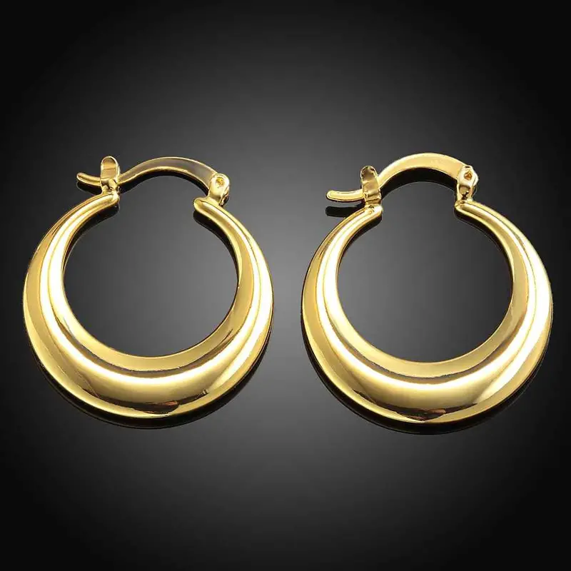 Sale 18K Gold Plating Earrings Casual Circle Hoop Ear Cuff Gift For Her 321 1