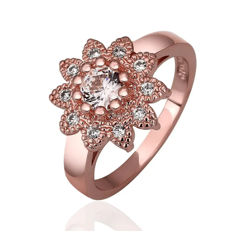 Sale 18K Gold Plating Rings White Flower Rose Color Anillos Bear Jewerly Accessories225 1