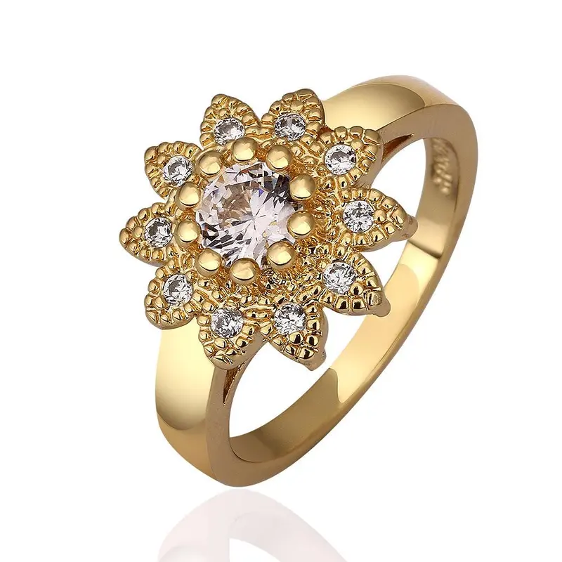 Sale 18K Gold Plating Rings White Flower Rose Color Anillos Bear Jewerly Accessories225 2