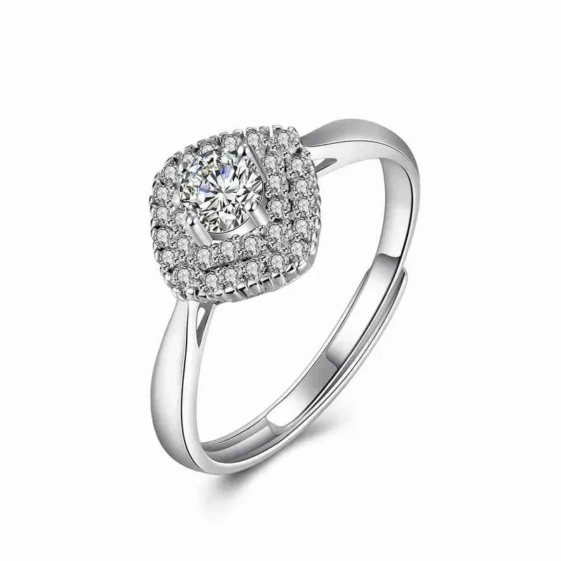 Sale 925 Silver Rings Insets Quartet Anillos Bear Elegant286 1