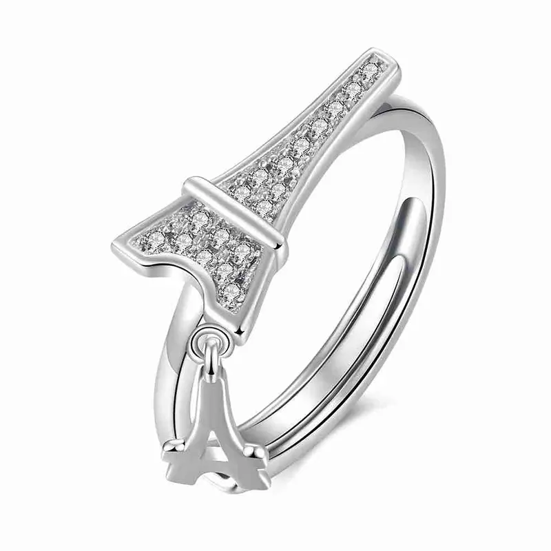 Sale 925 Silver Rings Insets Quartet Anillos Bear Elegant286 2