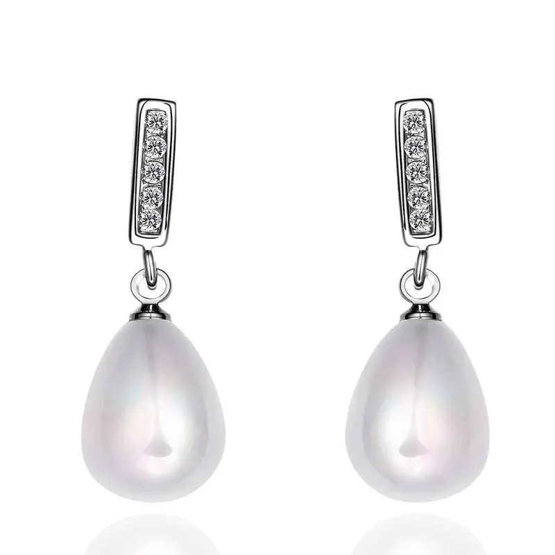 Sale 925 Sterling Silver Earing Imitation Pearls Crystal Stud Earrings Brinco Diy Nple 41 1