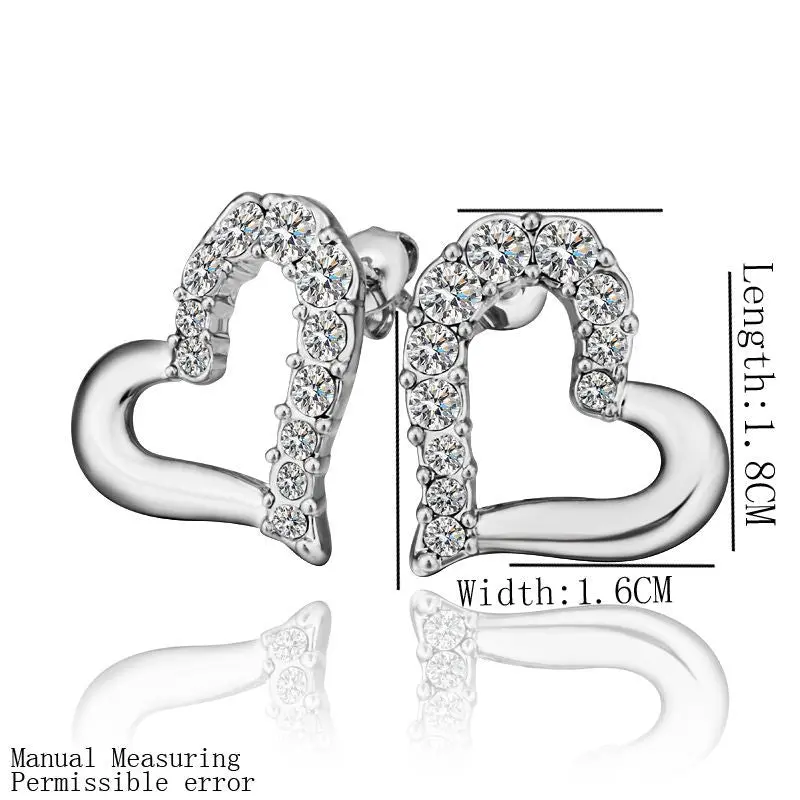 Sale Jewerly 18K Gold Plated Earing Mk Hollow Heart Stud Earrings Brincos Smtpe341 2