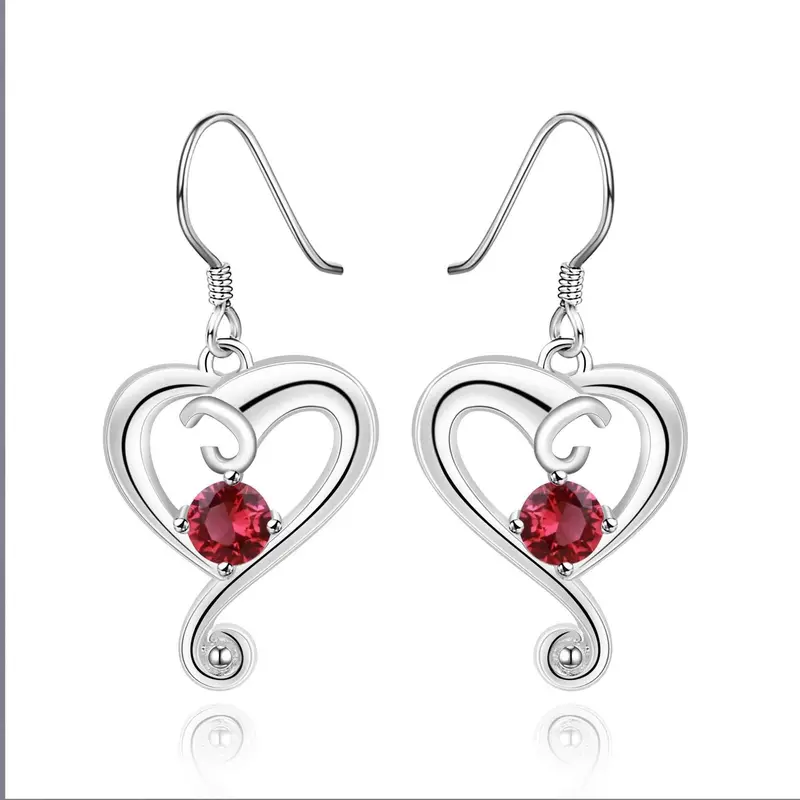 Sale Silver Earings Cloud Heart Purple Drop Cuff 19 2