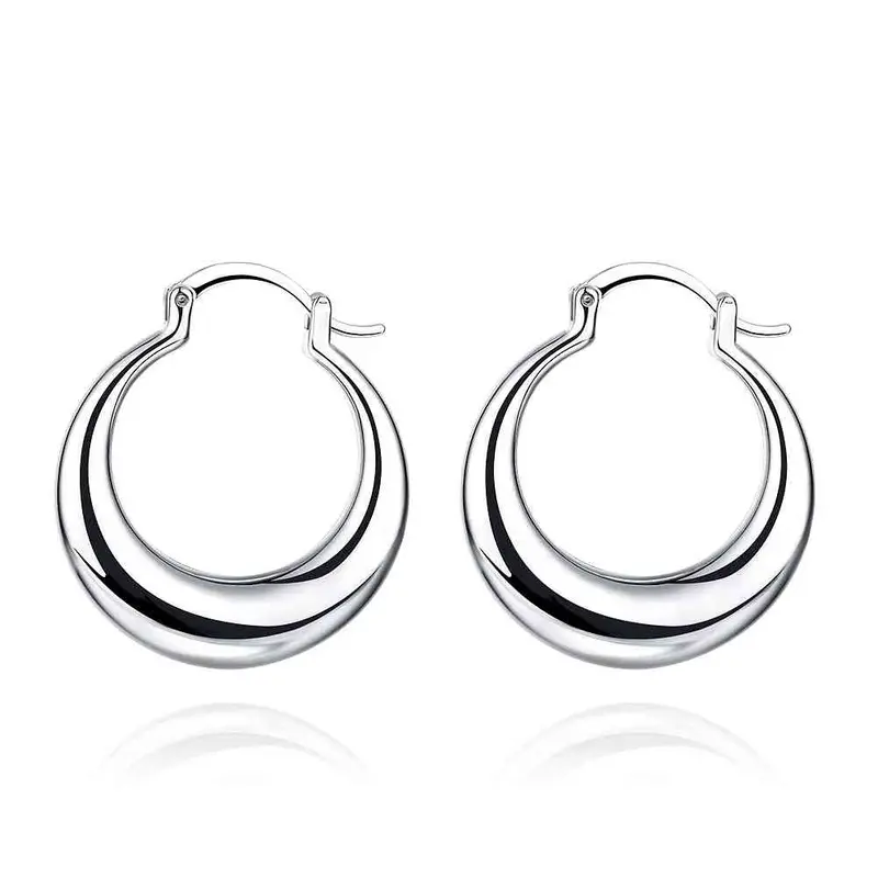 Sale Silver Earings Jewelry Hollow Coil Clip Cuff Bijouterie 712 1
