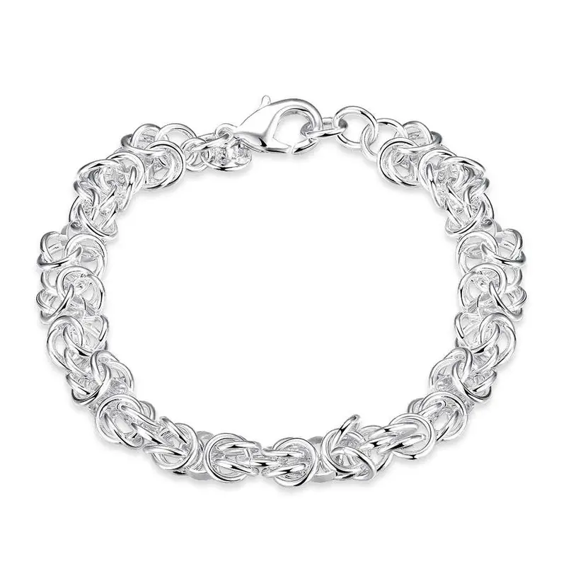 Sale Silver Leading Shrimp Buckle Men Bracelet Joyas 73 1