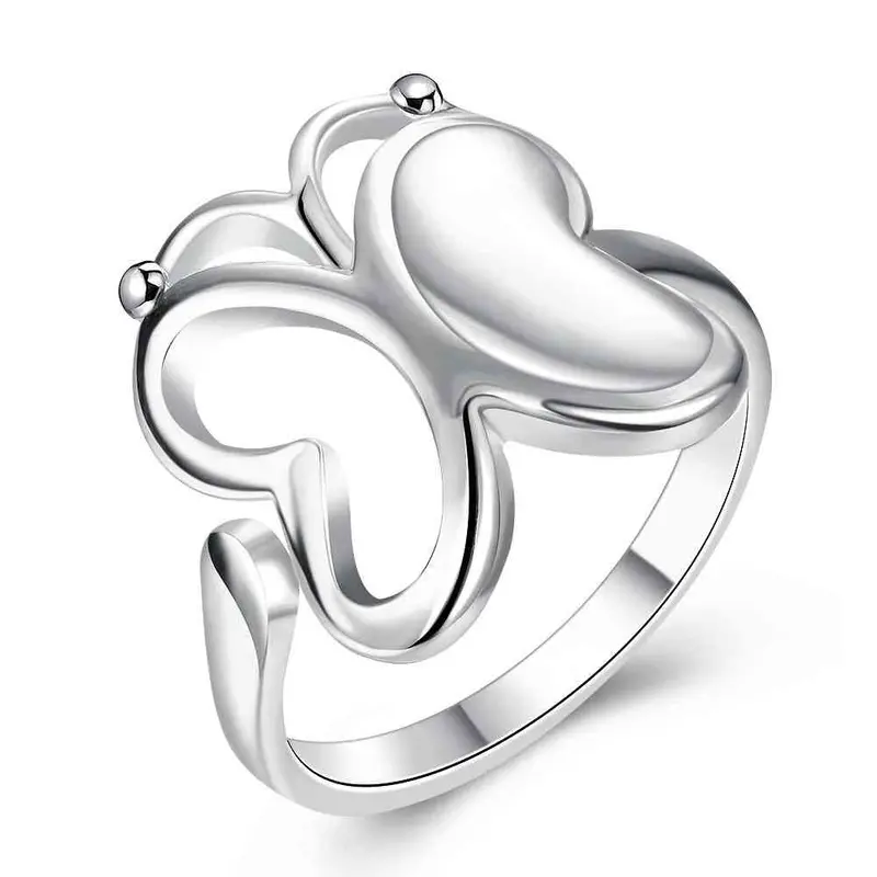Sale Silver Plated Wedding Ring Butterfly Opening Men Ring Wedding 747 1