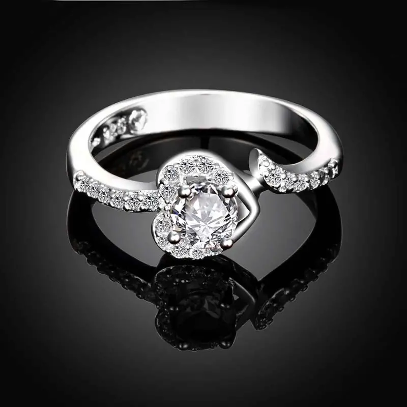 Sale Silver Plated Wedding Ring Strawberry Blue Anel Masculino Diy335 5