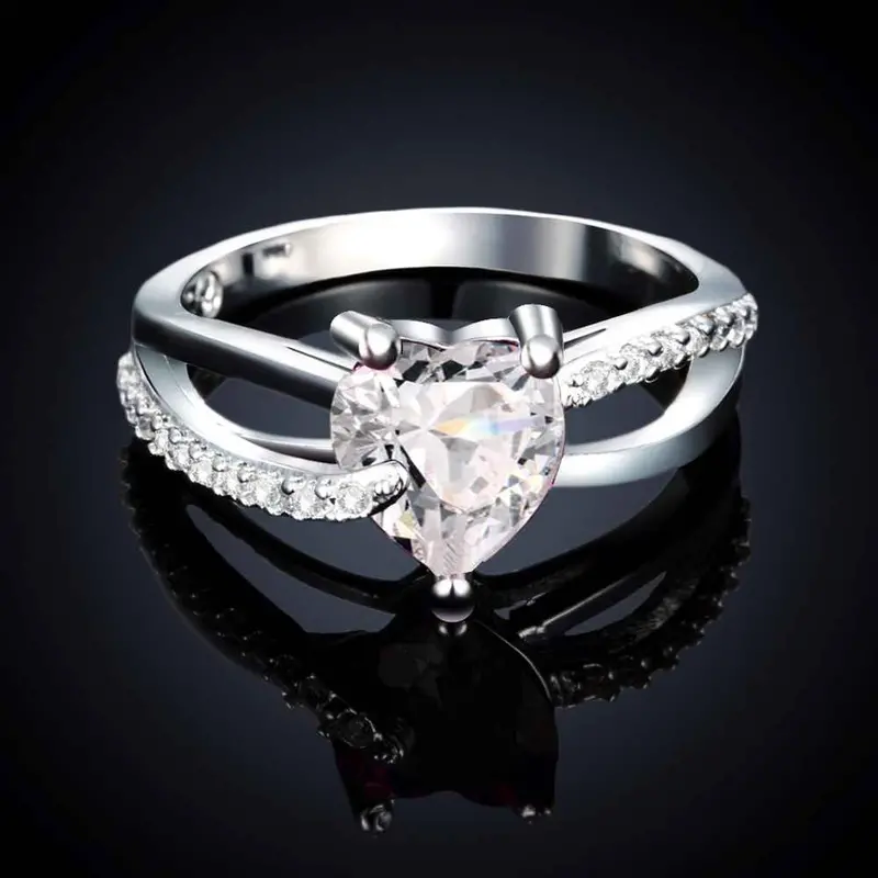 Sale Silver Plated Wedding Ring Strawberry Blue Anel Masculino Diy335 7