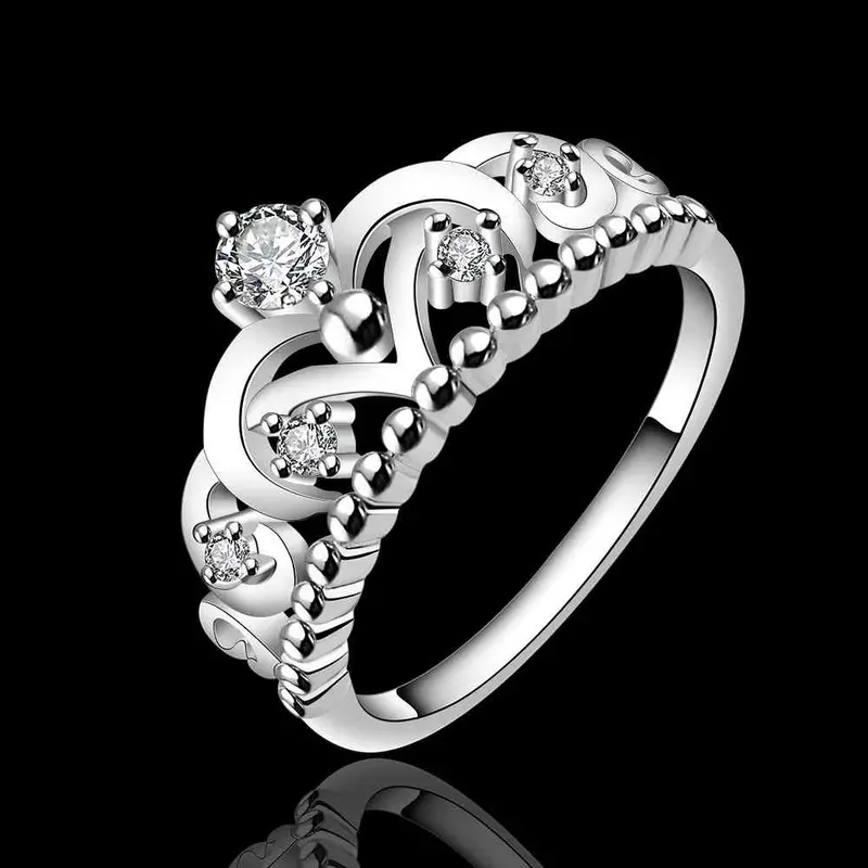 Sale Silver Rings For Men Crown Only Crown Aliancas Bijoux Femme 63 5