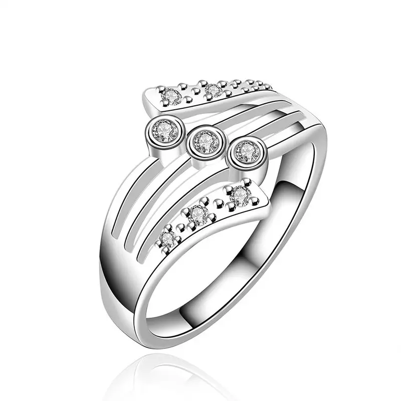 Sale Silver Rings For Men Three Line And Wing Aliancas Men Jewelry 83 1