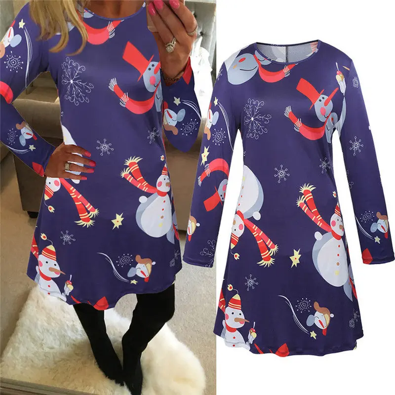 Santa Claus Dress Robe Noel Christmas Dress For Women Robe Kerst Jurk Dames Long Sleeve Flared Dress 13
