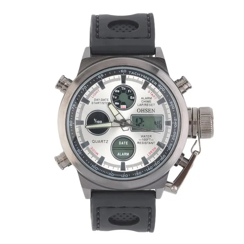 Sarmy Stylerubber Band Date Day Sports Wrist Watch 1