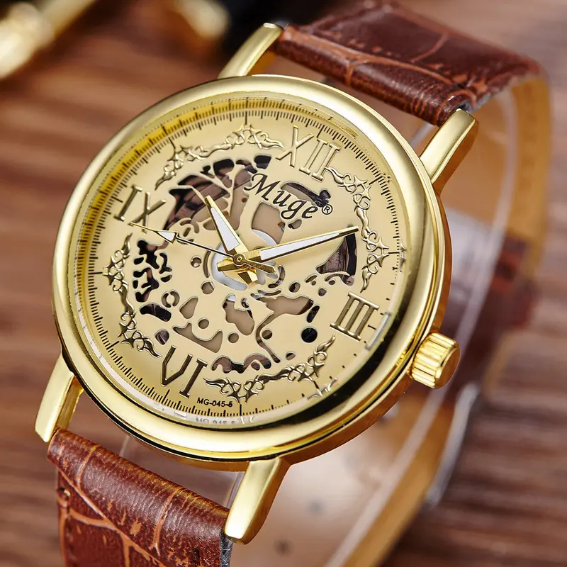 Sbao Watch Men's 30M Waterproof Double-Sided Hollow Mechanical Watches Men's Business Casual Watch Feida 1