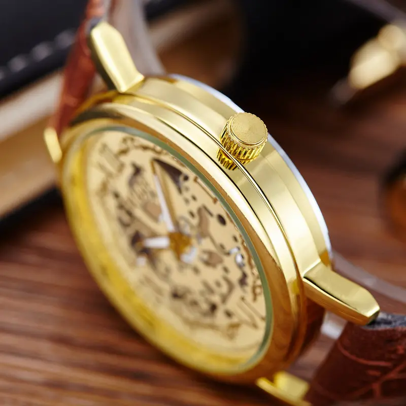 Sbao Watch Men's 30M Waterproof Double-Sided Hollow Mechanical Watches Men's Business Casual Watch Feida 2