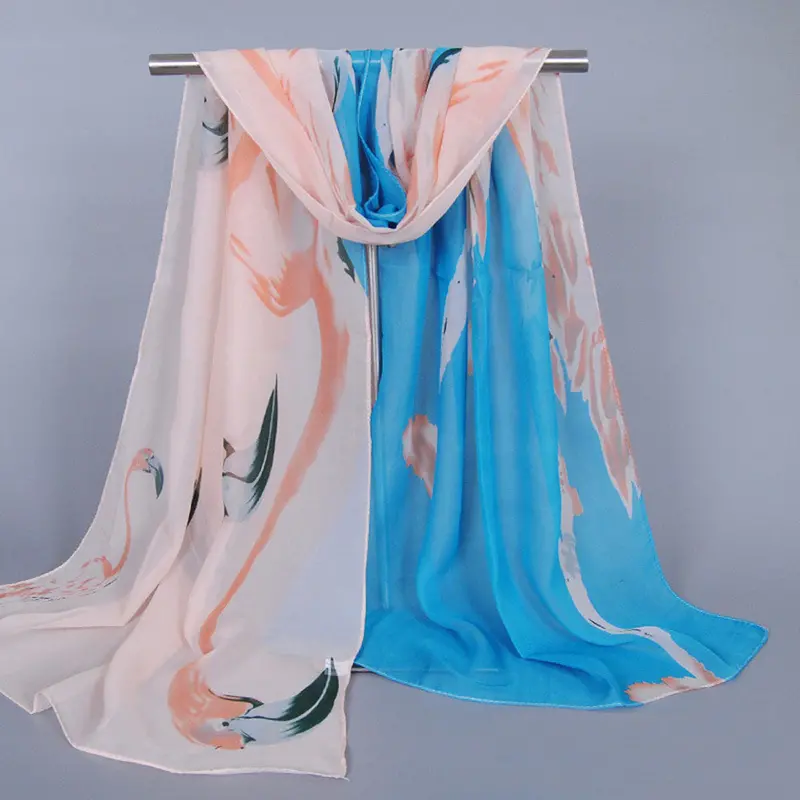 Scarf Beach Poncho Sexy Poncho Loose Chiffon Scarves Casual Shawls Women Long Soft Wrap Scarfs Ladies 1