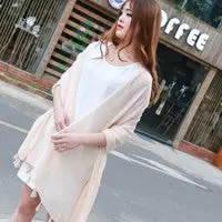 Scarf Beach Scarves From India Poncho Casual Loose Sexy Shawls Ladies Plaid Fringed Wrap Scarfs 4