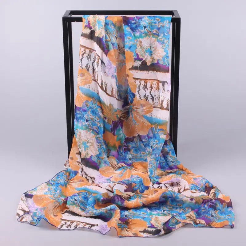 Scarf From India Beach Poncho Chiffon Scarves Shawls Women Long Soft Wrap Scarfs Ladies Bufandas 1