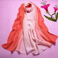 Scarf From India Poncho Beach Scarves Sexy Lady Gradient Color Long Wrap Women's Loose Casual Shawl Chiffon Scarfs 7