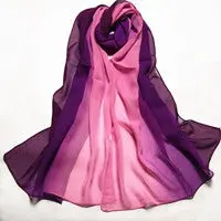 Scarf From India Poncho Beach Scarves Sexy Lady Gradient Color Long Wrap Women's Loose Casual Shawl Chiffon Scarfs 9