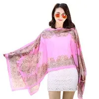 Scarf From India Poncho Beach Shawls And Scarves Women Casual Chiffon Sunscreen Highquality Big Size Printed Silk Scarfs 2