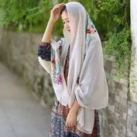 Scarf From India Poncho Scarves Shawls Beach Cover Up Women National Embroidery Sarong Wrap Scarfs 1