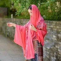 Scarf From India Poncho Scarves Shawls Beach Cover Up Women National Embroidery Sarong Wrap Scarfs 14
