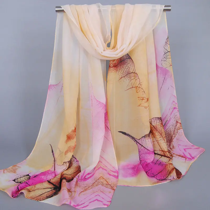 Scarf From India Poncho Scarves Shawls Lady Women's Long Soft Wrap Lady Shawl Silk Chiffon Beach Scarfs 1