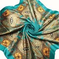 Scarf From India Shawls And Scarves Automn Women Big Size Imitated Silk Square Loose Beach Scarfs 1
