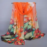 Scarf Luxury Women Printing Long Soft Wrap Scarfs From India Ladies Shawl Chiffon Scarves 2