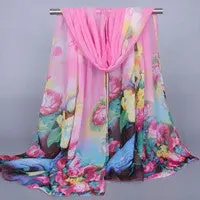 Scarf Luxury Women Printing Long Soft Wrap Scarfs From India Ladies Shawl Chiffon Scarves 3