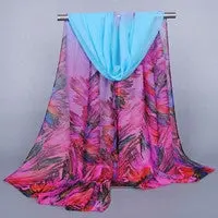 Scarf Luxury Women Printing Long Soft Wrap Scarfs From India Ladies Shawl Chiffon Scarves 7