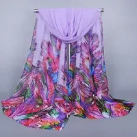 Scarf Luxury Women Printing Long Soft Wrap Scarfs From India Ladies Shawl Chiffon Scarves 8