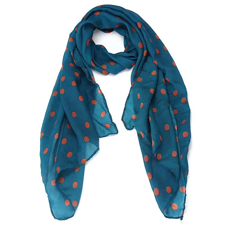 Scarf Outdoor Women Long Wrap Shawl Polka Dot Chiffon Scarf Casual Scarves Stole Promotion Price 3