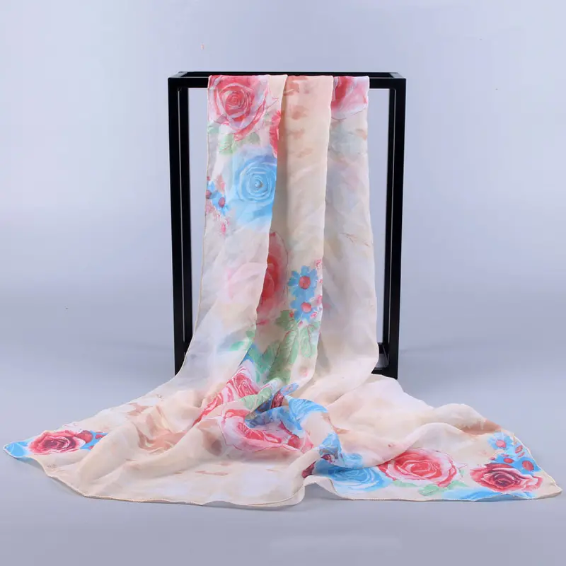 Scarf Poncho Beach Cover Up Loose Scarves Sexy Chiffon Shawls Women Long Soft Wrap Scarfs Ladies Hijab 1