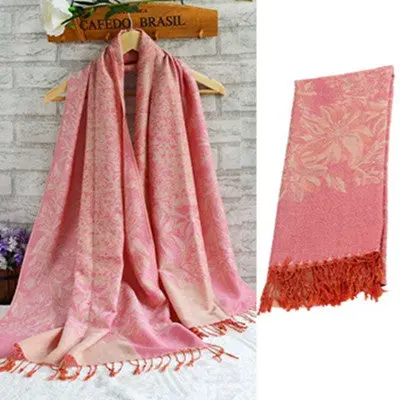 Scarfwomen Glamorous Lady National Wind Jacquard Scarf Wrap Stole Neck Wrap Shawls And Scarves 2