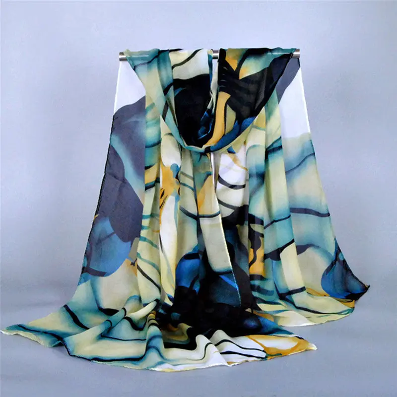 Scarves Lady Long Wrap Women's Shawl Chiffon Scarf Luxury Echarpe Ponchos And Capes Fast Shipping Feida 1