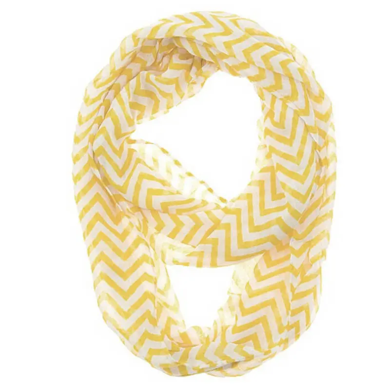 Scarves Women Ladies Infinity Chevron Zig Zag Color Block Double Loop Sheer Scarf Wrap Fast Shipping Feida 1