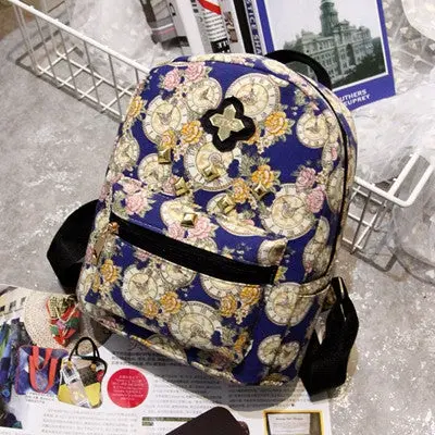 School Backpack Women Backpack Casual Canvas Printing Mochila Sac 2