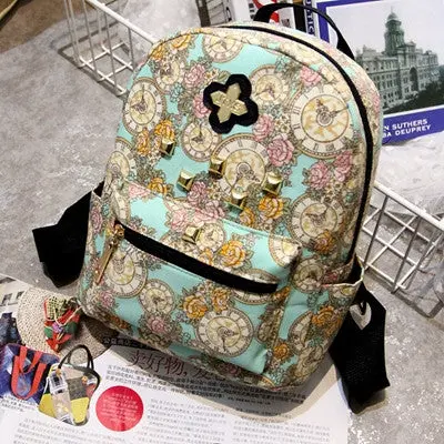 School Backpack Women Backpack Casual Canvas Printing Mochila Sac 3