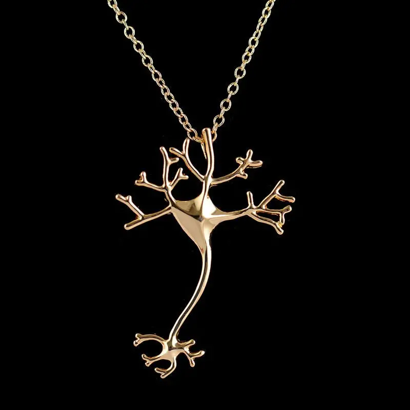 Science Hippie Chic Neuron Brain Nerve Cell Necklace Colar Boho Neuron Ladies Neclaces 30Pcs-N197 1