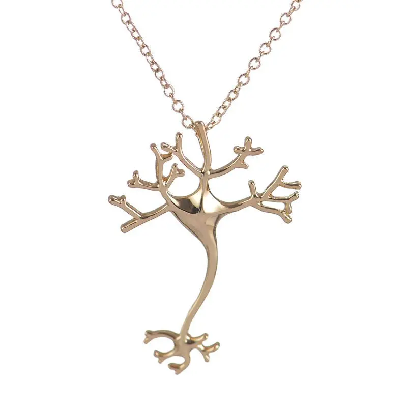 Science Hippie Chic Neuron Brain Nerve Cell Necklace Colar Boho Neuron Necklaces N197 1
