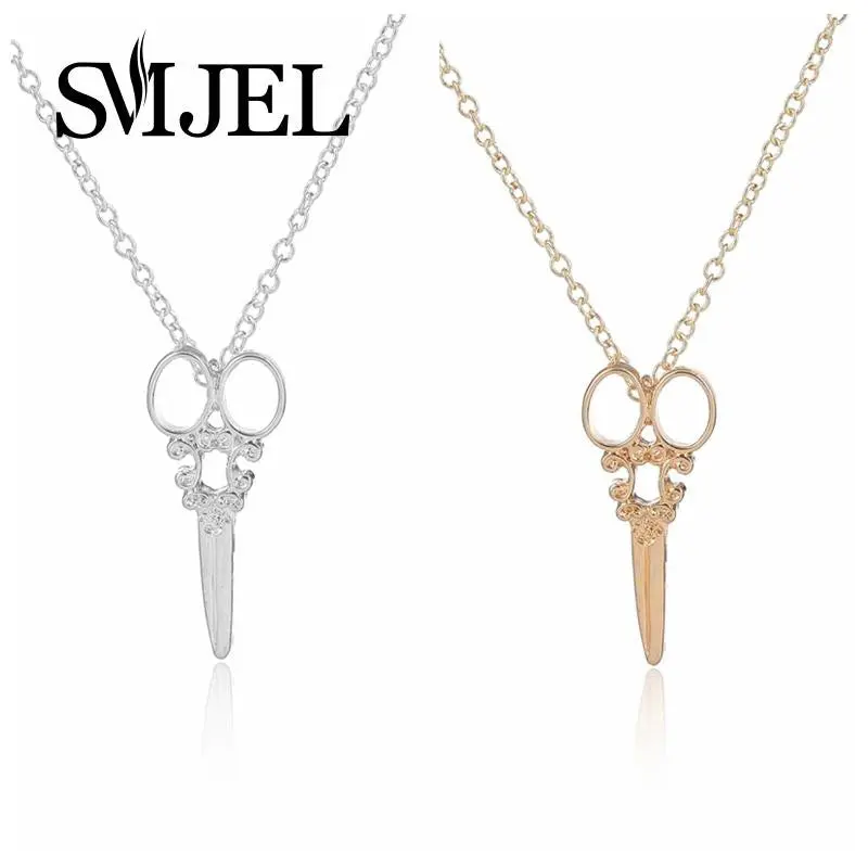 Scissors Shaped Necklace Party Vintage Special Tool Necklace Birthday Jewelry N082 1